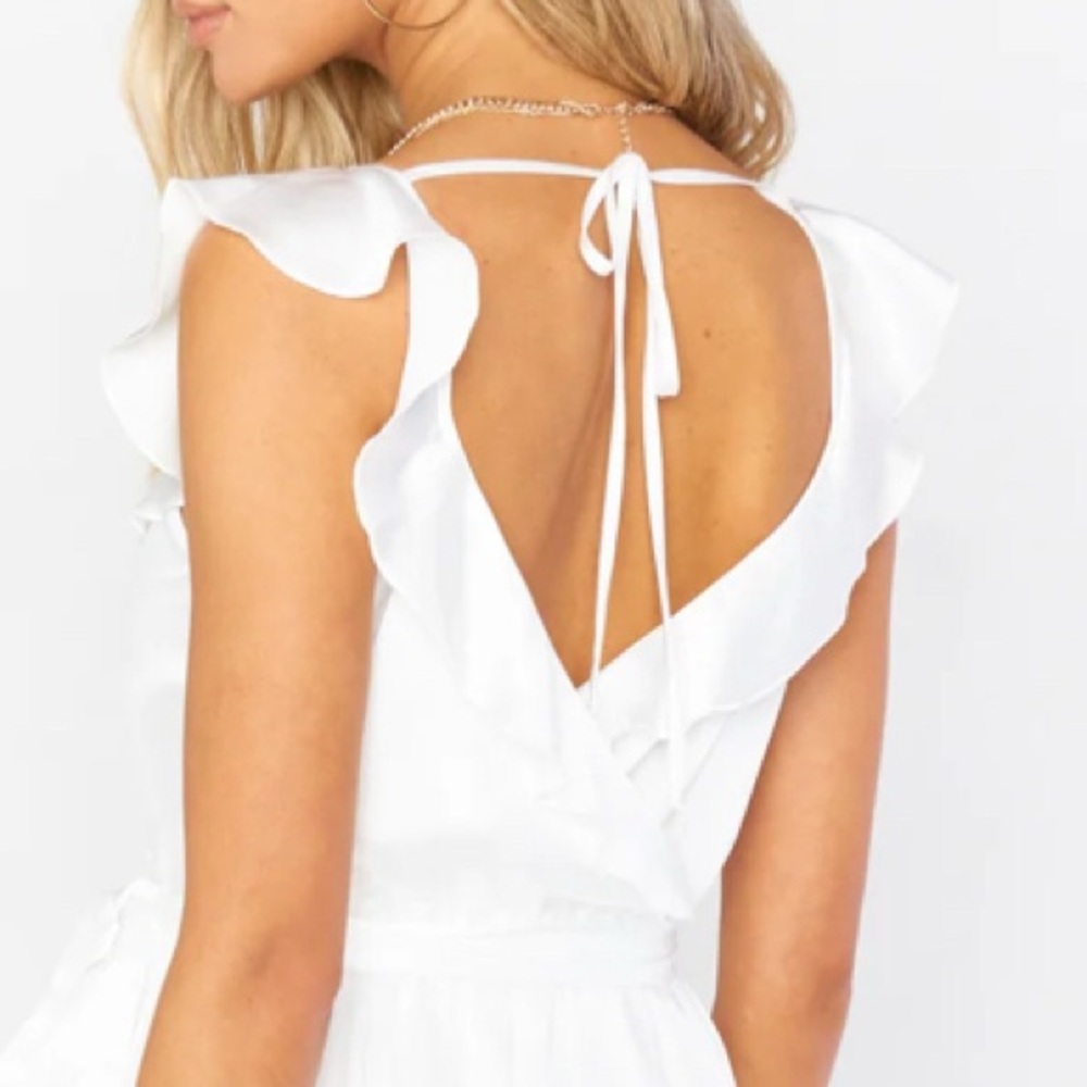 🤍HP🤍Show Me Your MuMu White High Low Dress - Picture 3 of 5